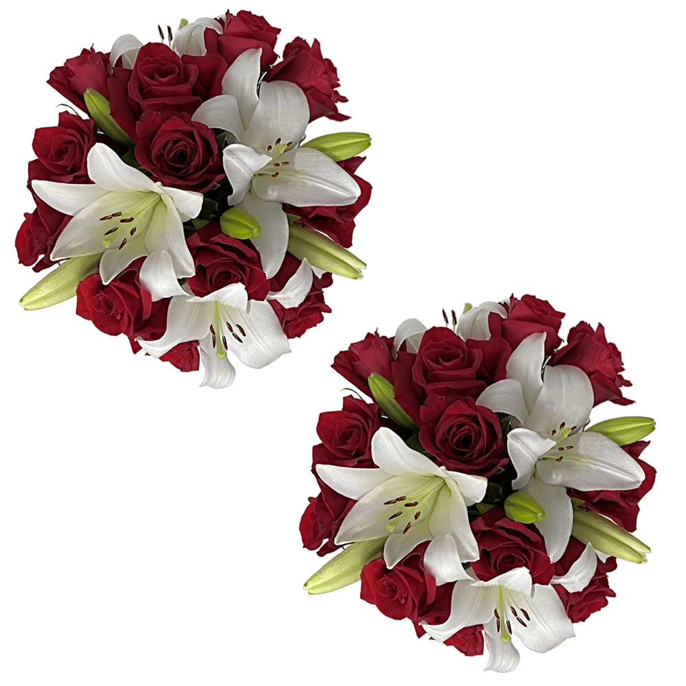 Red and White Next Day Flower Bouquets