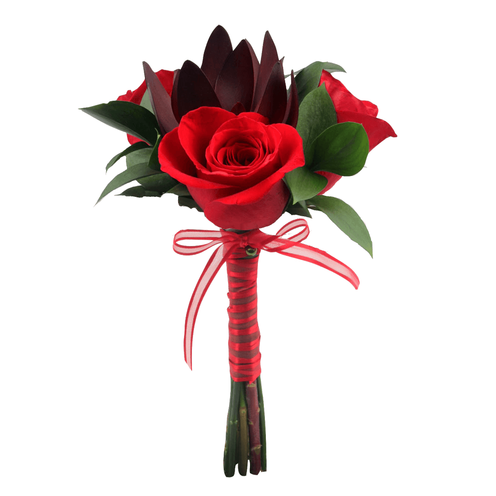 Small European Red Rose Greenery Filler Qty Arrangement For Delivery to Schenectady, New_York