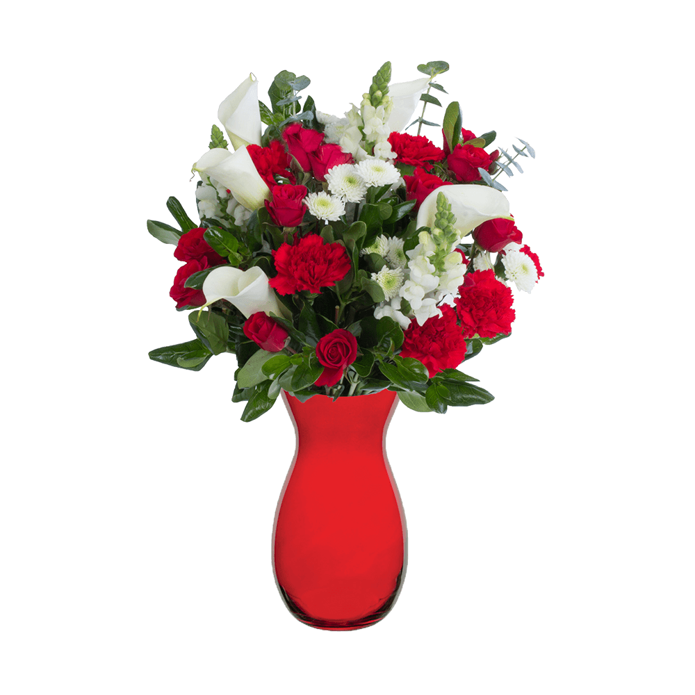 Red Hot Valentines Day Flower Bouquets