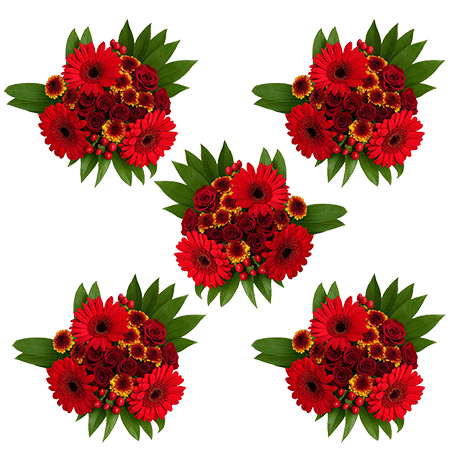 (HB) Arrangement Red Fall Flowers