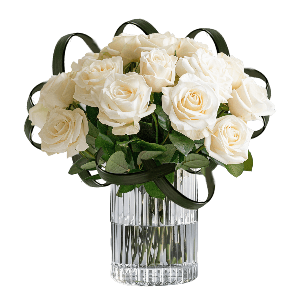 Romantic White Roses Centerpieces - Choose Your Quantity