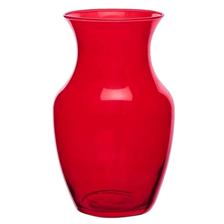 (OASIS) 8 Rose Vase, Ruby CS X 12 / 45-30024-CASE