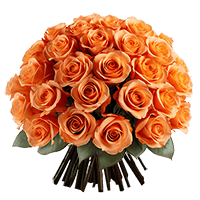 (OC) Rose Sht Orange 2 Bunches For Delivery to Troy, New_York