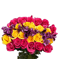 (HB) Top Secret Bqt Red and Yellow Roses (4 Fillers) 6 Bouquets For Delivery to Perris, California