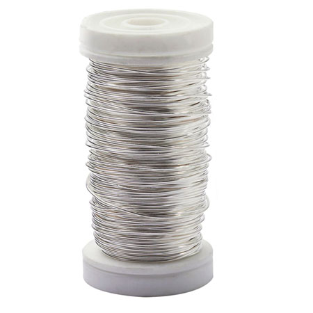 (OASIS) Metallic Wire, Silver, 24 ga, 164 ft. roll CS X 18 / 40-02622-CASE