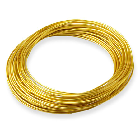(OASIS) Aluminum Wire, Gold, 12 ga, 39 ft. roll 1 X PK / 40-02601-PACK