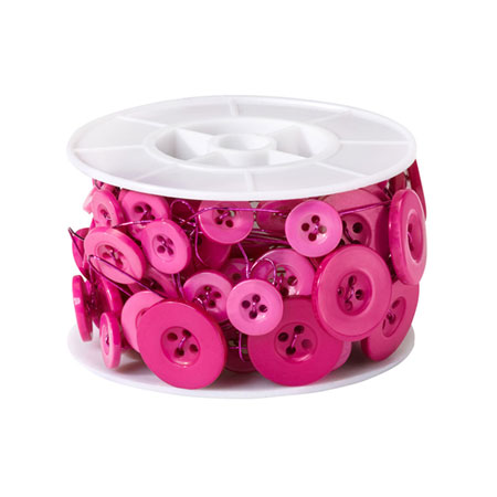 (OASIS) Oasis Button Wire, Strong Pink - 41-12454