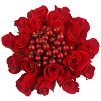 (HB) CP Red Rose Hypericum Table Decoration 9 Centerpieces For Delivery to New_Jersey