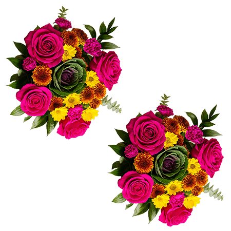 (OC) Thanksgiving Arrangement Changing Seasons 2 Bqt 2 Bouquets