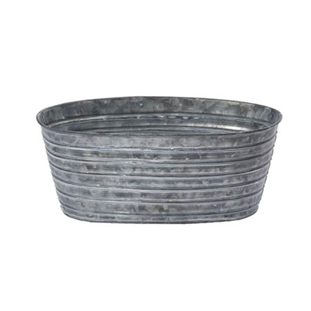 (OASIS) Tin Oval, 10 Galvanized CS X 12 / 45-22025-CASE