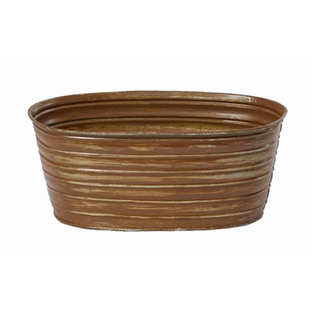 (OASIS) Tin Oval, 8-1/2 Rust CS X 12 / 45-22020-CASE