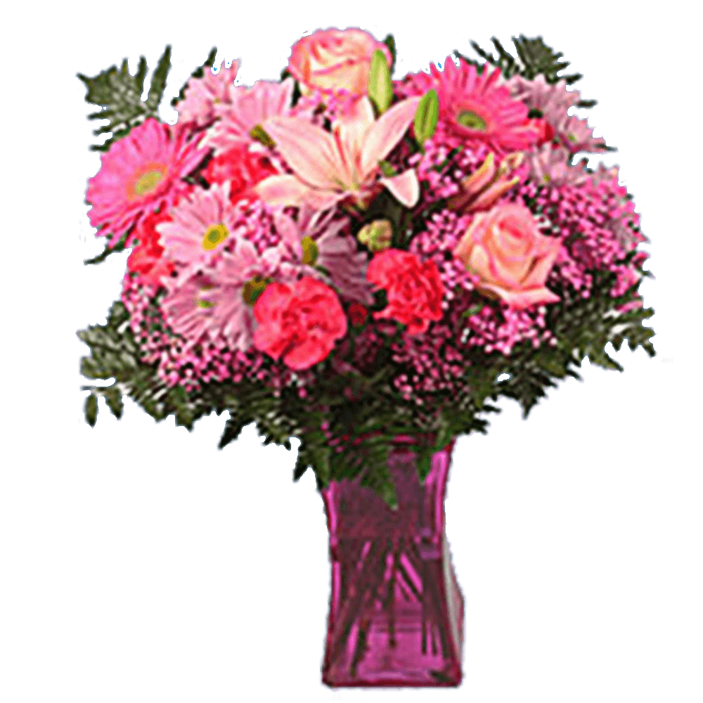 Valentine's Day Bouquet Supreme happiness Arrangement With Vase a total of 18 flowers