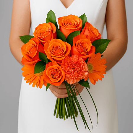 Orange Bridal Bouquet