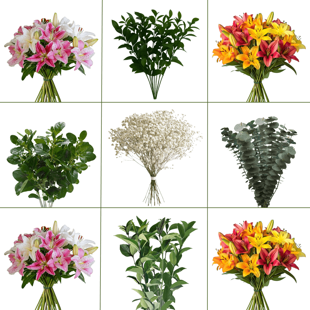 Wedding Bouquets Flowers Packages Asiatic Oriental Lilies
