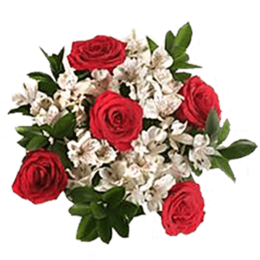 Wedding Centerpiece for Sale Red Roses White Alstromerias