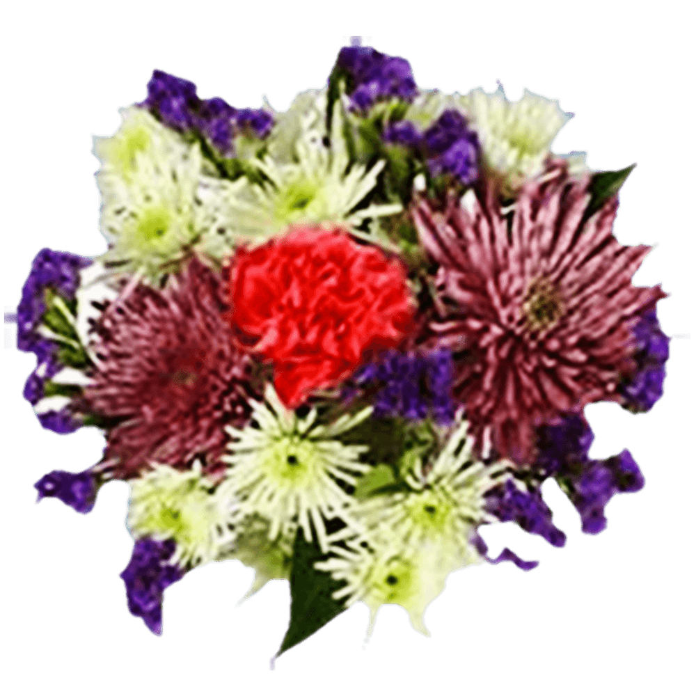 Wedding Centerpieces Purple Spider Mums Pink Carnations
