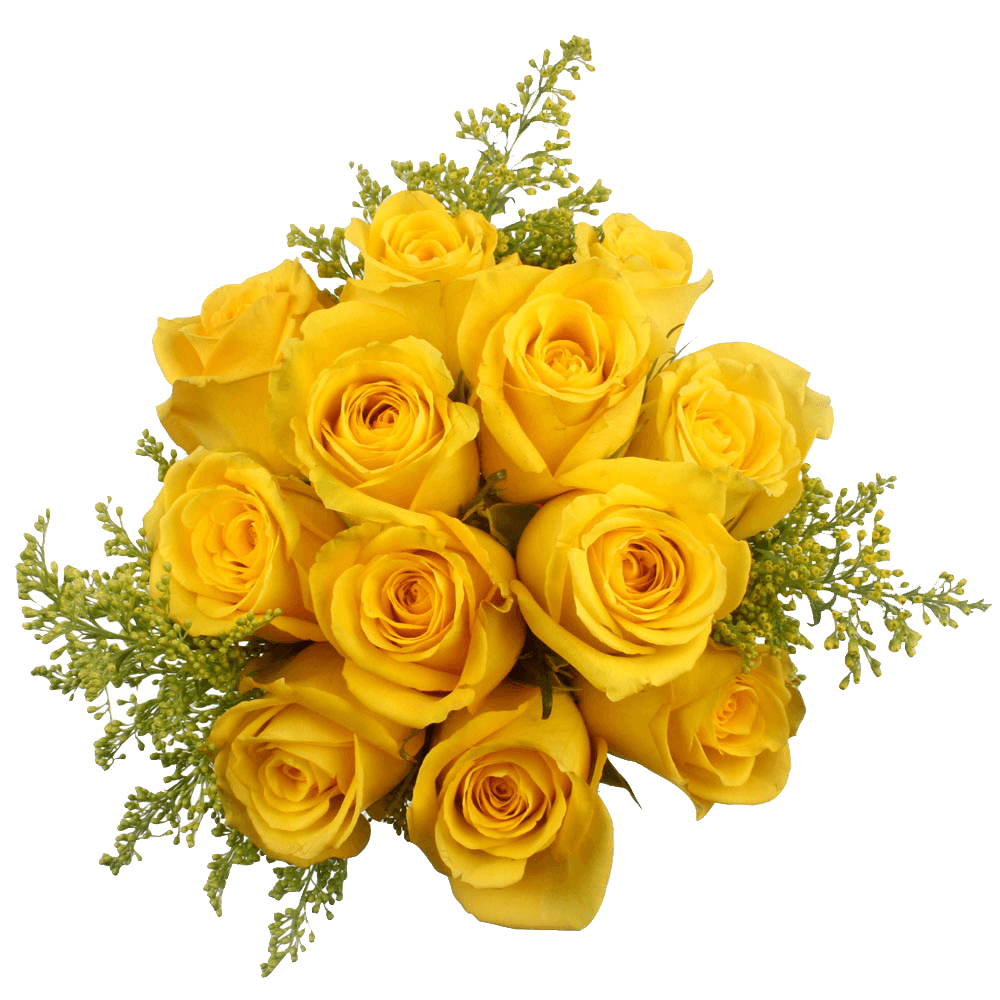Wedding Reception Centerpieces Yellow Roses Solidago Flowers