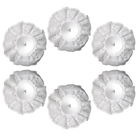 8&quot; LOMEY&#174; White Lace Collar Bouquets