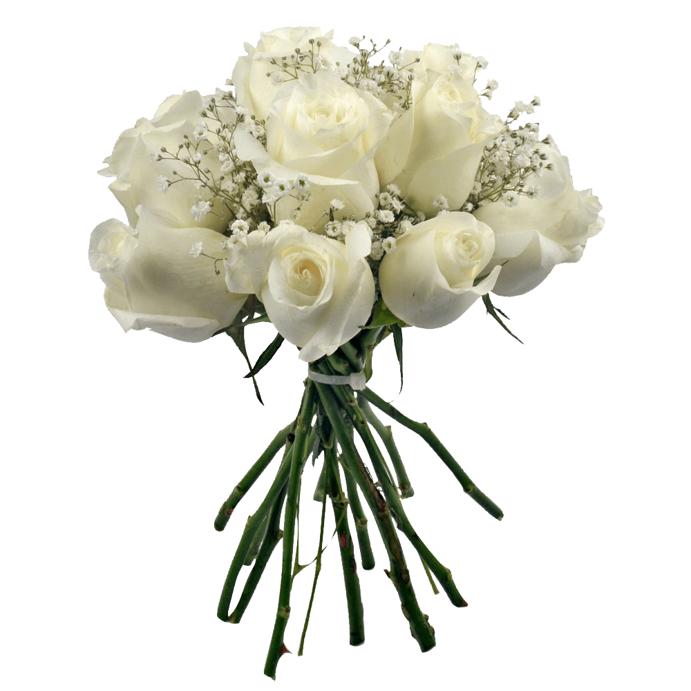 White Floral Centerpieces Roses with Fillers Arrangements