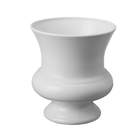 (OASIS) Designer Urn, 9-1/2 White CS X 6 / 45-82901-CASE