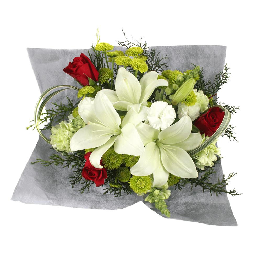 White Red Green Wholesale Christmas Flowers Greenery