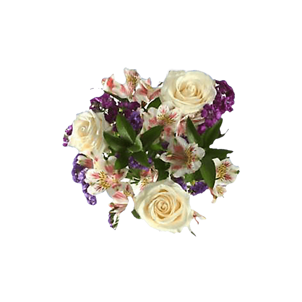 White Wedding Flower Arrangements Alstroemerias Roses