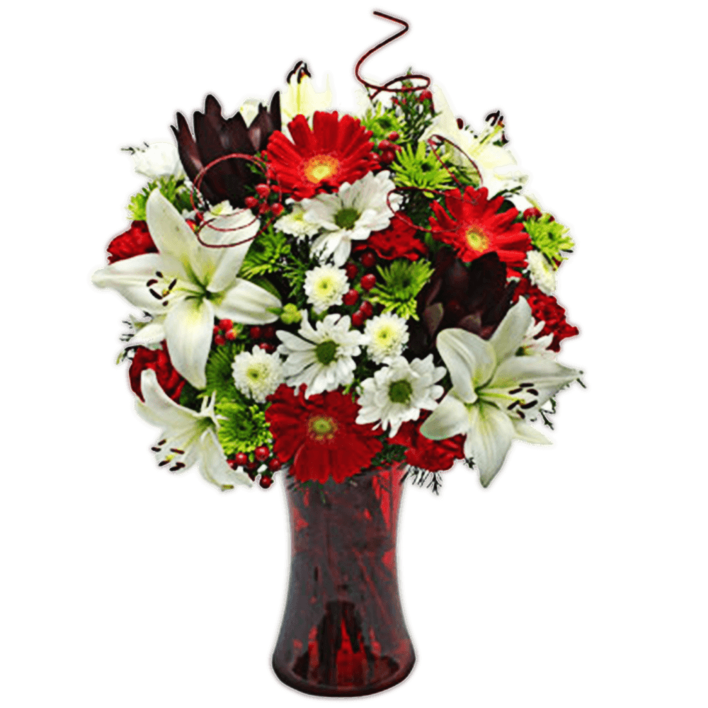 Wholesale Christmas Day Bouquets Daisies Gerberas Carnations Ruscus
