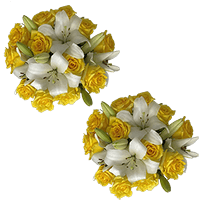 Spectacular Bqt Yellow White Qty For Delivery to Pahrump, Nevada