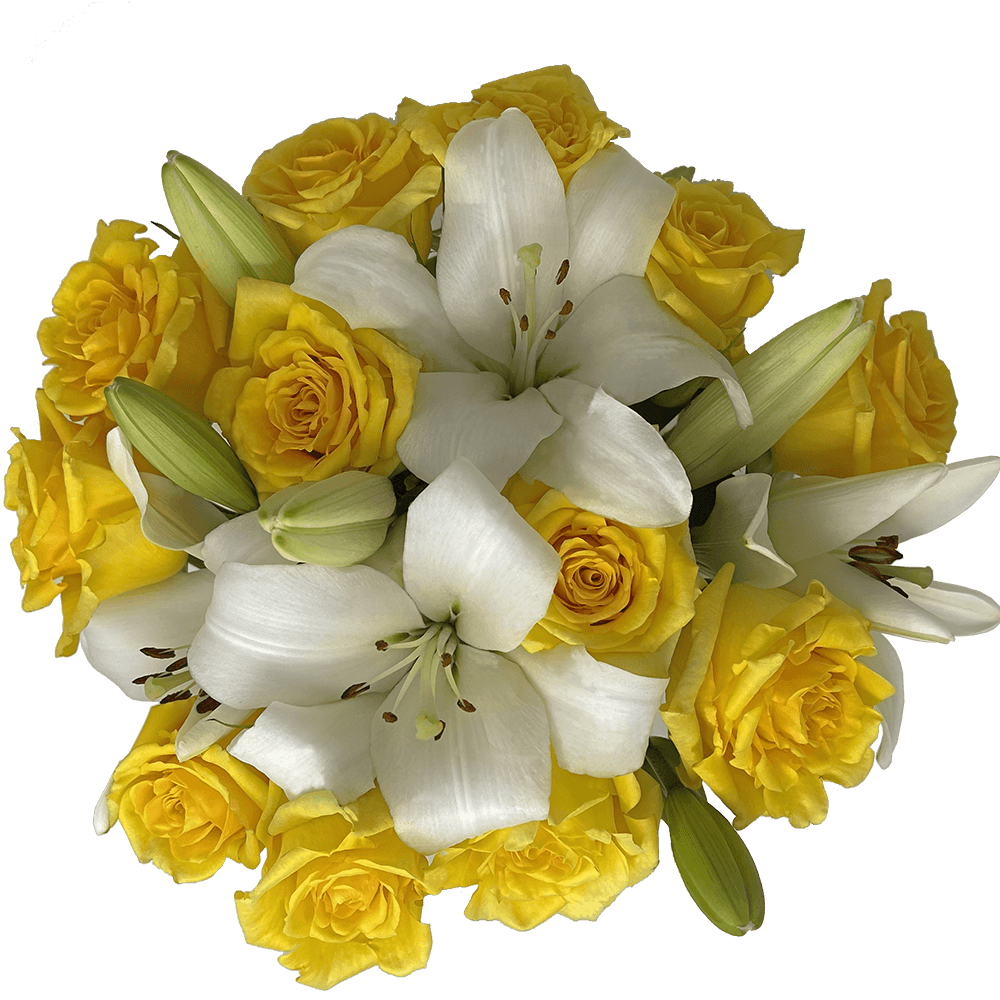 Spectacular Bqt Yellow White For Delivery to Chesterfield, Missouri