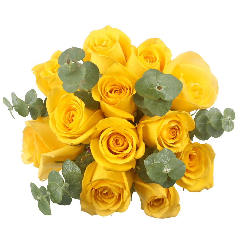Yellow Roses with Eucalyptus Wedding Centerpieces Cheap