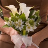 (BDx10) 3 Bridesmaids Bqt Calla Lily and Star of Bethlehem For Delivery to Wisconsin