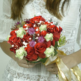 WC D.I.Y. True Love: 10 Your Choice Color Roses, 4 Your Choice Color Carnations, 5 Green For Delivery to Essex_Junction, Vermont