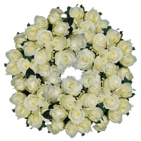 (HB) Rose Sht Alpe Dhuez White 10 Bunches For Delivery to South_Burlington, Vermont