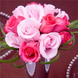 (BDx20) CP Dark Pink and Light Pink Roses 6 Centerpieces For Delivery to Asheboro, North_Carolina