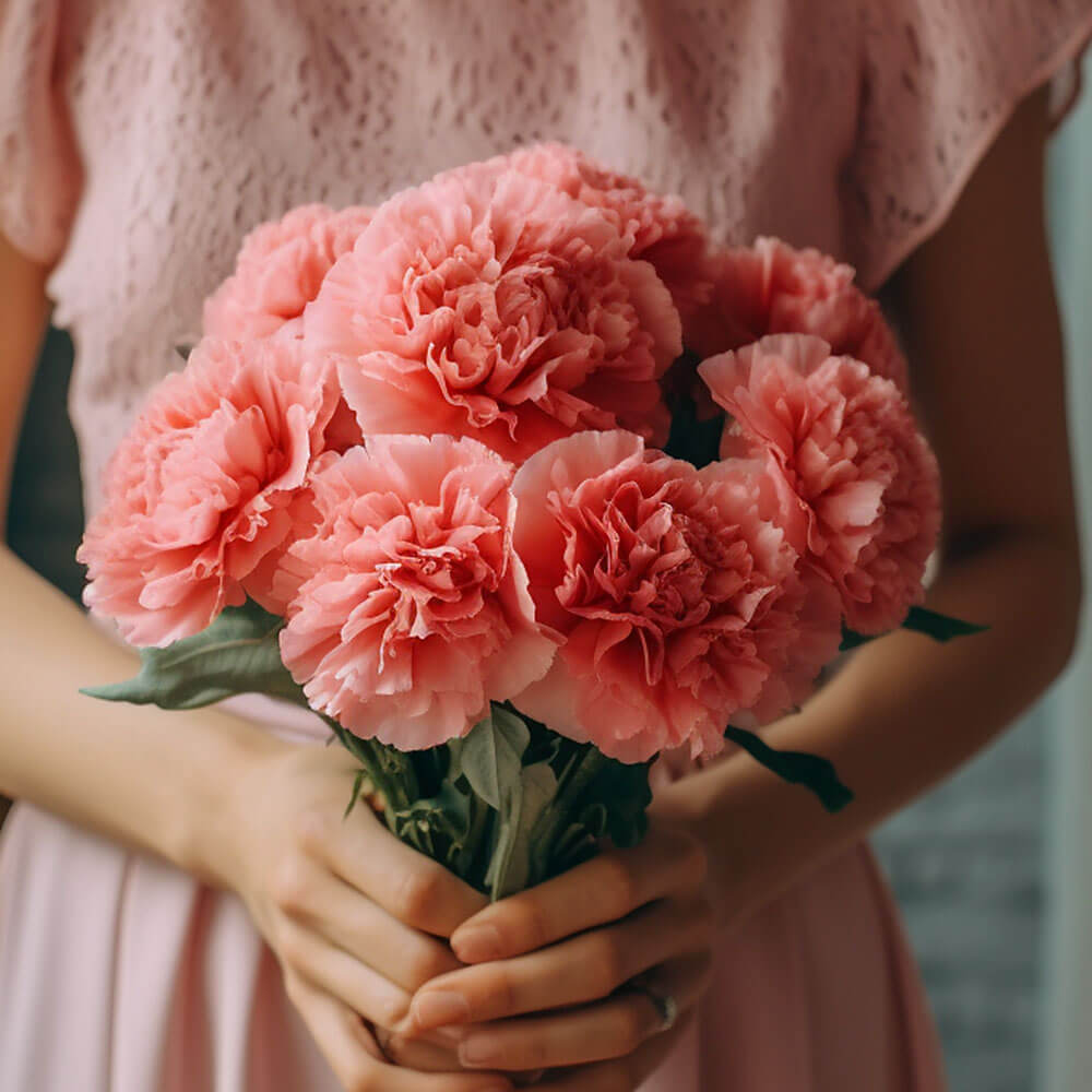 Beautiful Pink Bridesmaids Carnation Bouquets | Global Rose