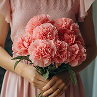 (BDx10) 3 Bridesmaids Bqt Pink Carnations For Delivery to New_York