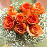 (BDx20) Classic Orange Roses 6 Bridesmaids Bqts For Delivery to North_Carolina