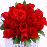 (BDx10) Royal Red Roses Table Centerpiece For Delivery to New_York