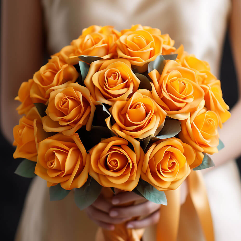 (BDx20) Royal Yellow Roses 6 Bridesmaids Bqts For Delivery to New_Mexico