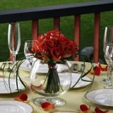(2BDx20) CP Romantic Terracota Roses 12 Centerpieces For Delivery to Covington, Kentucky