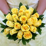 (BDx20) Royal Yellow Roses 6 Bridesmaids Bqts For Delivery to North_Carolina