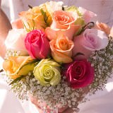 (DUO) Bridal Classic 23 Assorted Roses and Gypsophila For Delivery to New_York