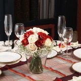 (BDx20)CP Classic Terracotta and Ivory Roses 6 Centerpieces For Delivery to New_York