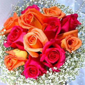 Orange Rose Bridal Bouquet