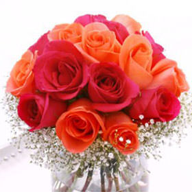 Order Wedding Rose Centerpieces Dark Pink Orange Roses Globalrose My Newsletter