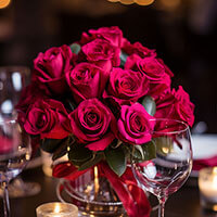 (BDx20) CP Red Roses and Calla Lilies 6 Centerpieces For Delivery to Arkansas