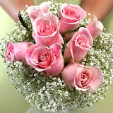 (BDx10) 3 Bridesmaids Bqt Classic Light Pink Roses For Delivery to New_York