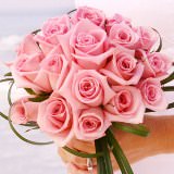 (DUO) Bridal Bqt Romantic Light Pink Roses For Delivery to Oklahoma