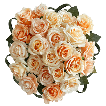 (2BDx20) CP Romantic Peach and White Roses 12 Centerpieces