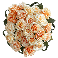 (2BDx20) CP Romantic Peach and White Roses 12 Centerpieces For Delivery to Georgia